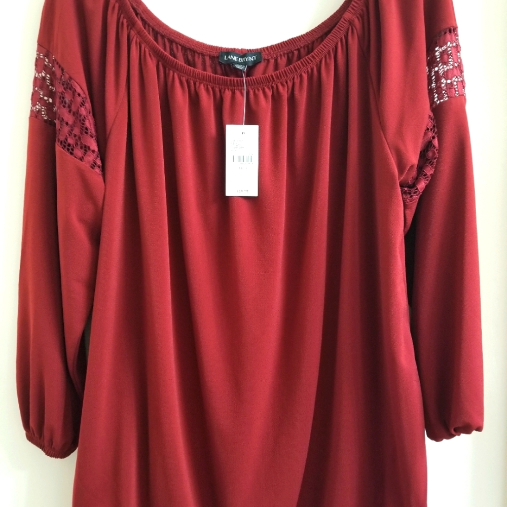 Plus Size Burgundy Blouse